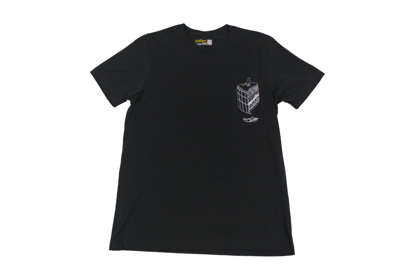 Layer Cake of New York screenprinted black tee