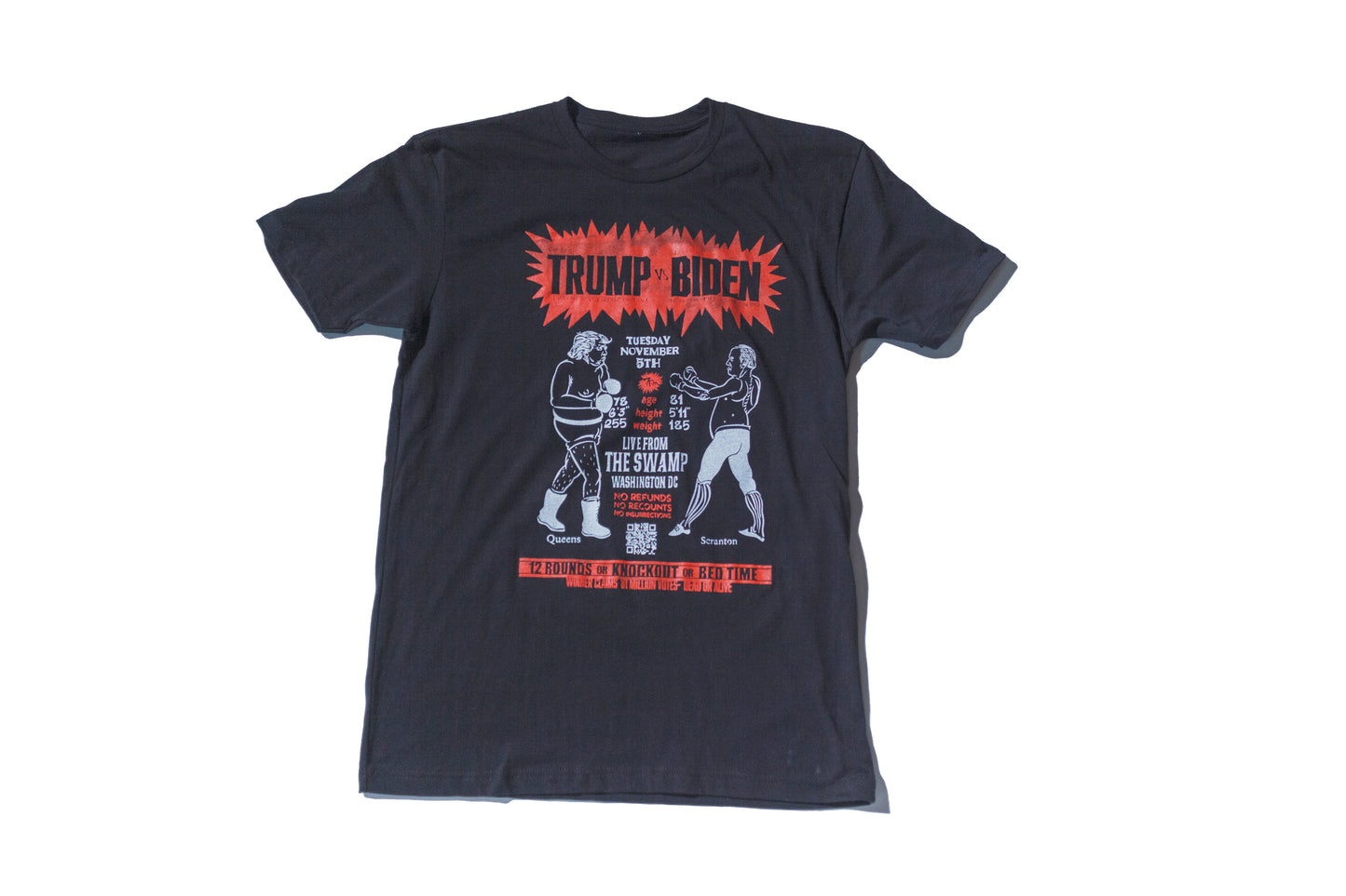 Trump vs. Biden screenprinted black tee