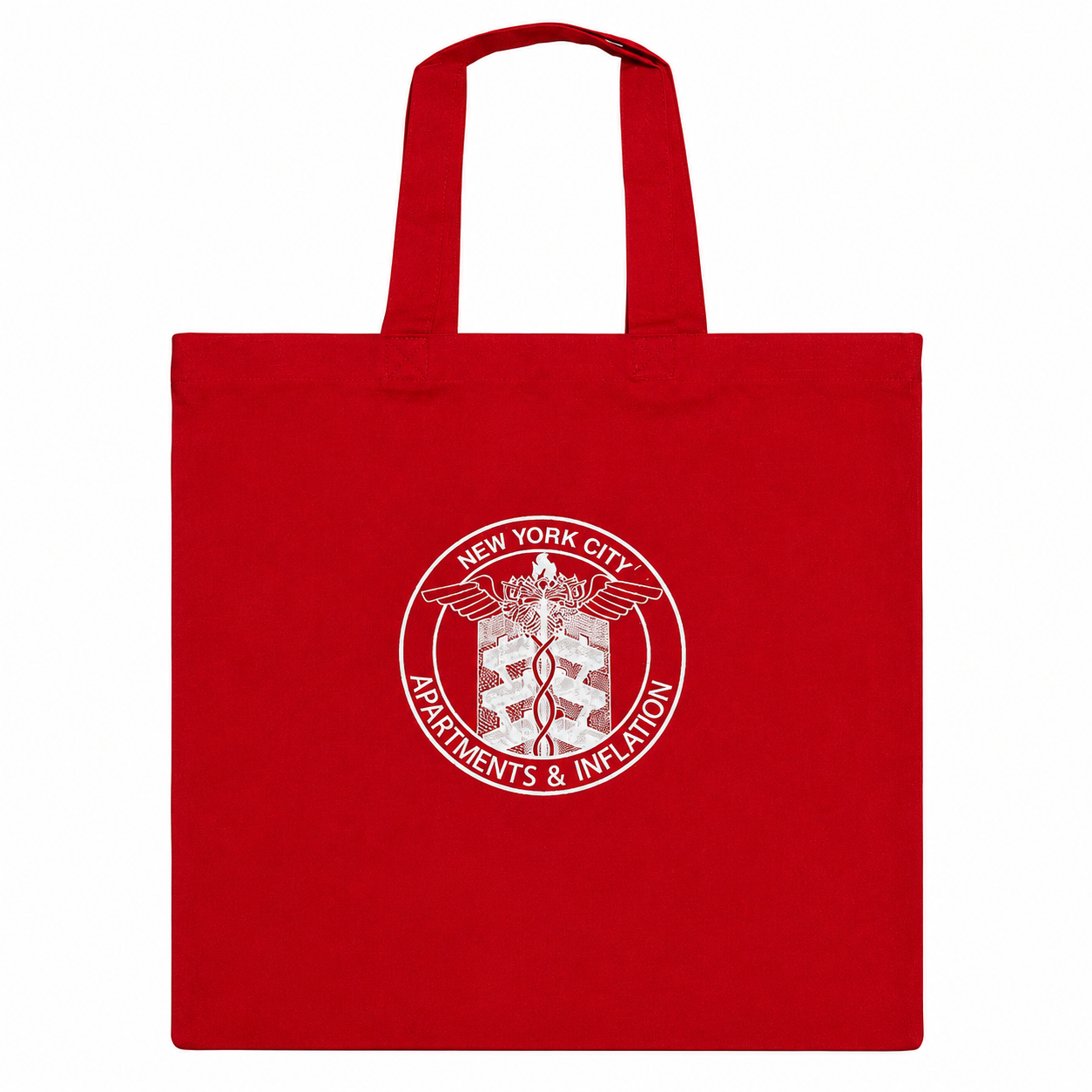 Apartments & Inflation Red Tote