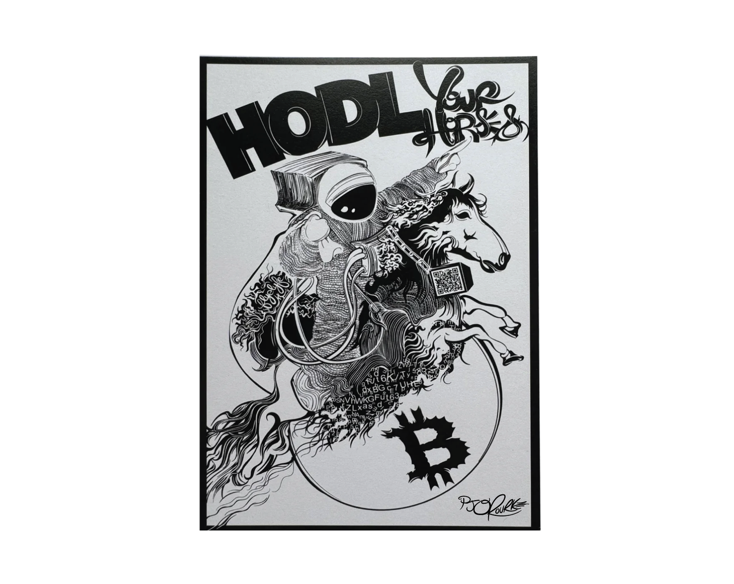 HODL you horses post card