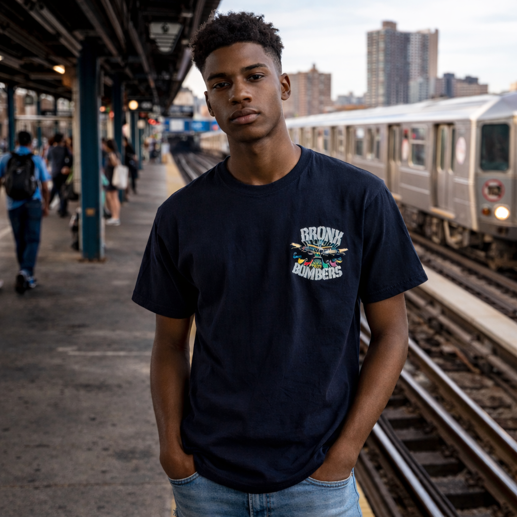 Bronx Bombers Heavyweight Embroidered Tee