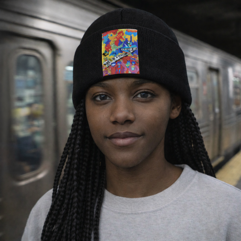 The Yellow Subway Line Premium Beanie