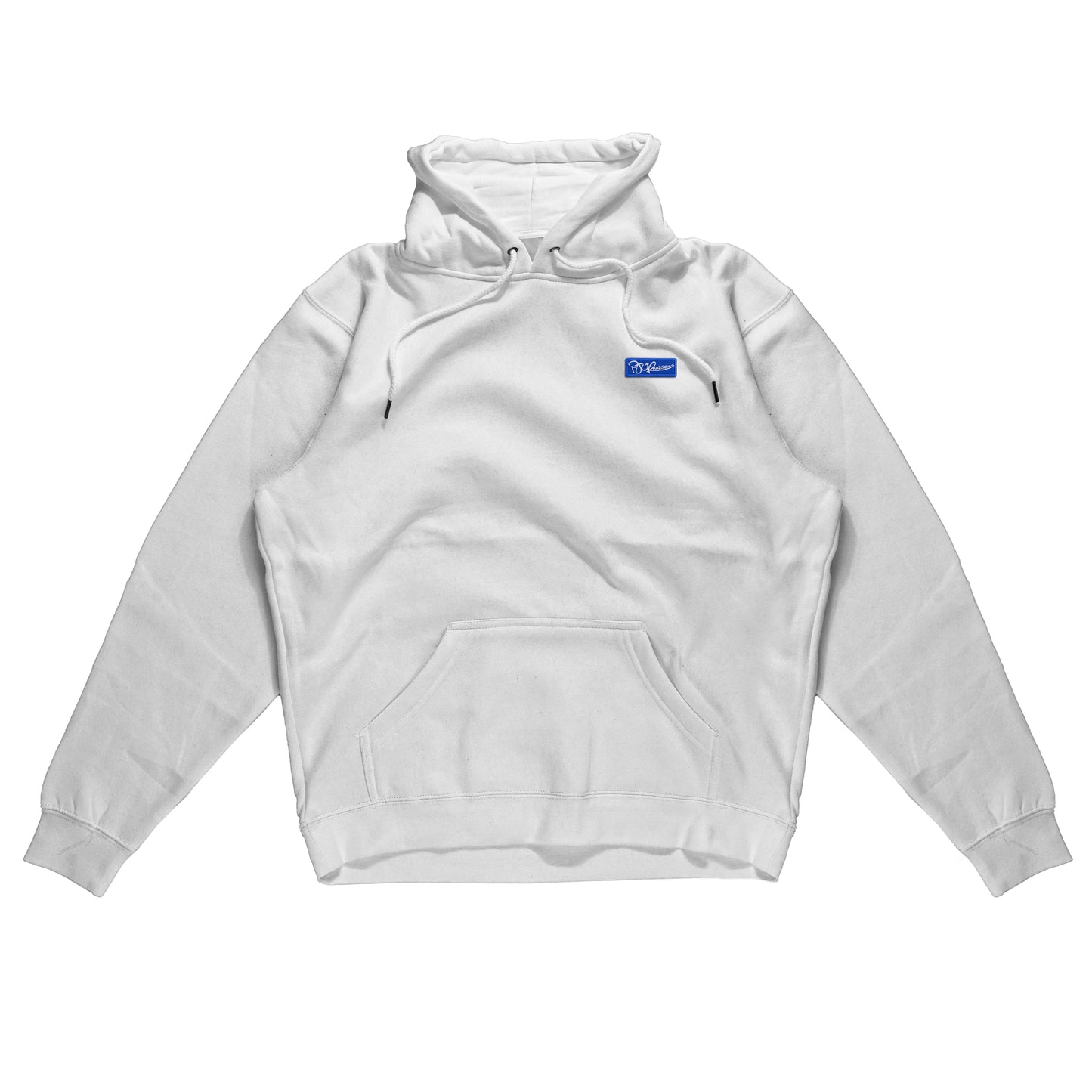 Flat Earth Theory hand sewn chenille pure white hoody