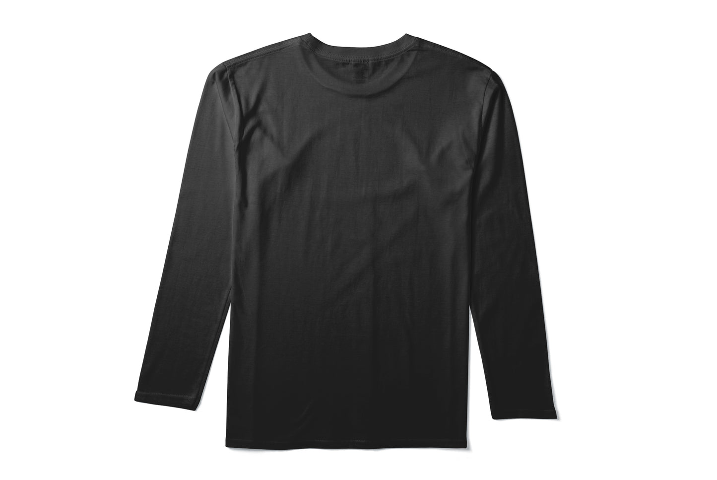 The Yellow Subway Line heat pressed long sleeve black tee