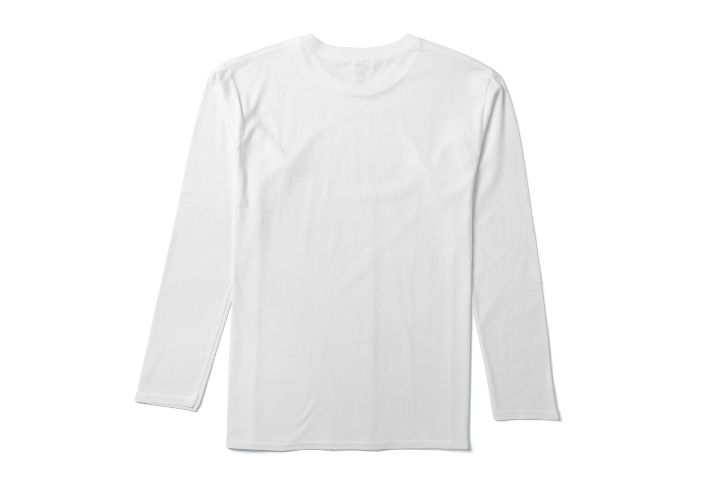 The Yellow Subway Line heat pressed long sleeve white tee