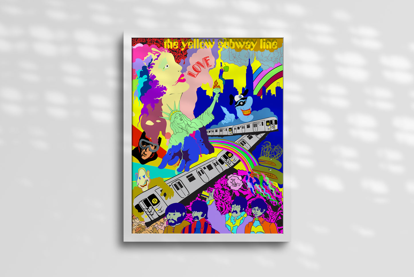 The Yellow Subway Line Print