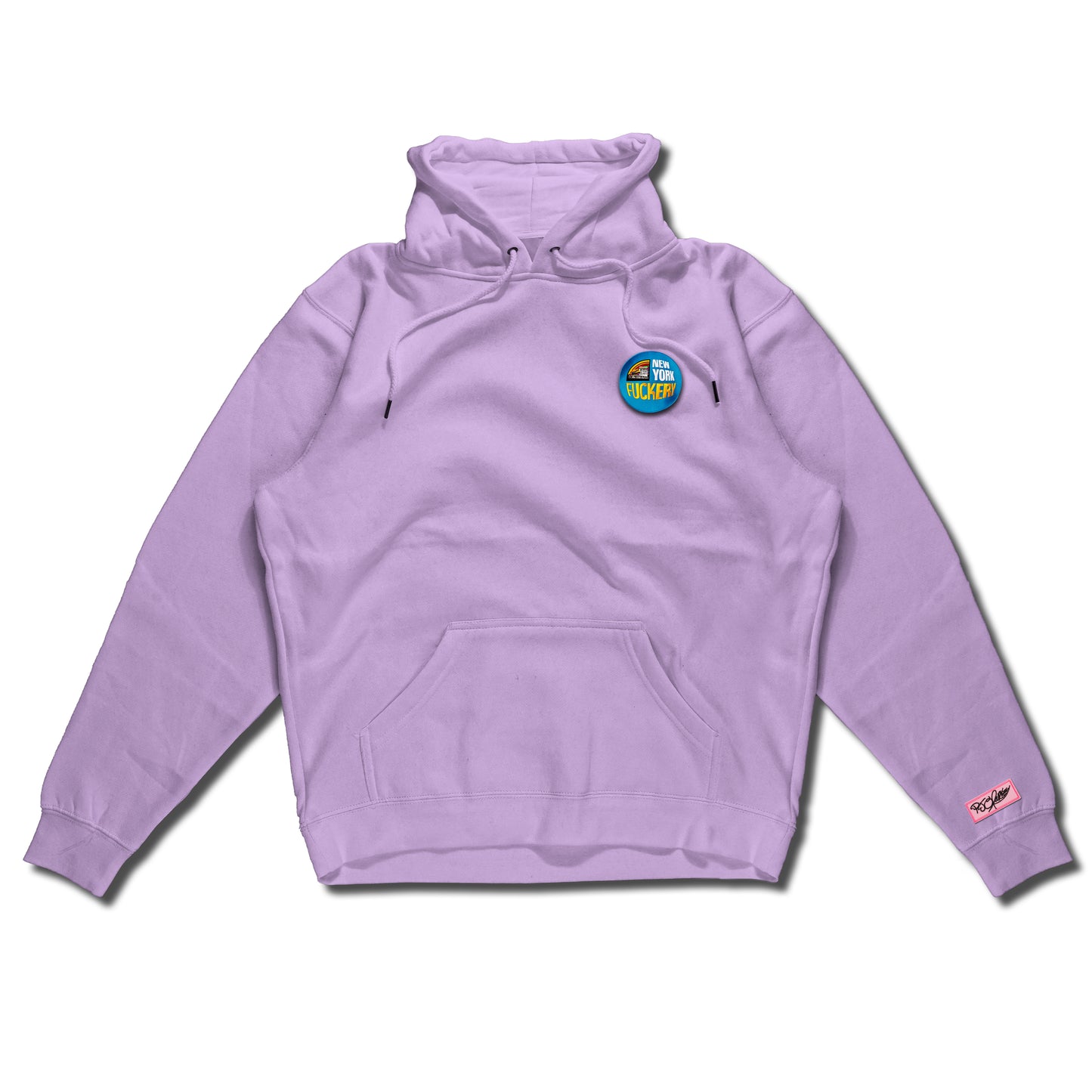 New York Fuckery hand sewn embroidery on pullover hoody