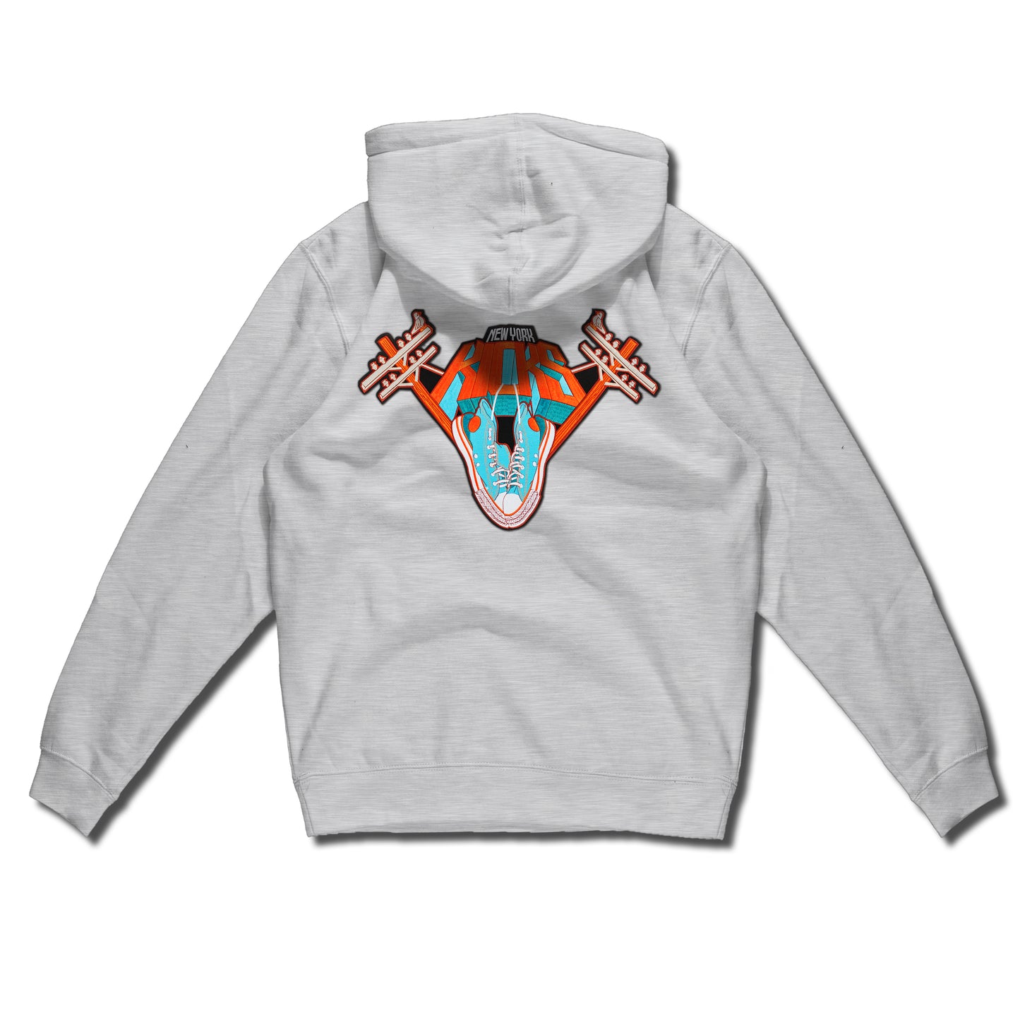 New York Kicks hand sewn embroidery on pullover hoody