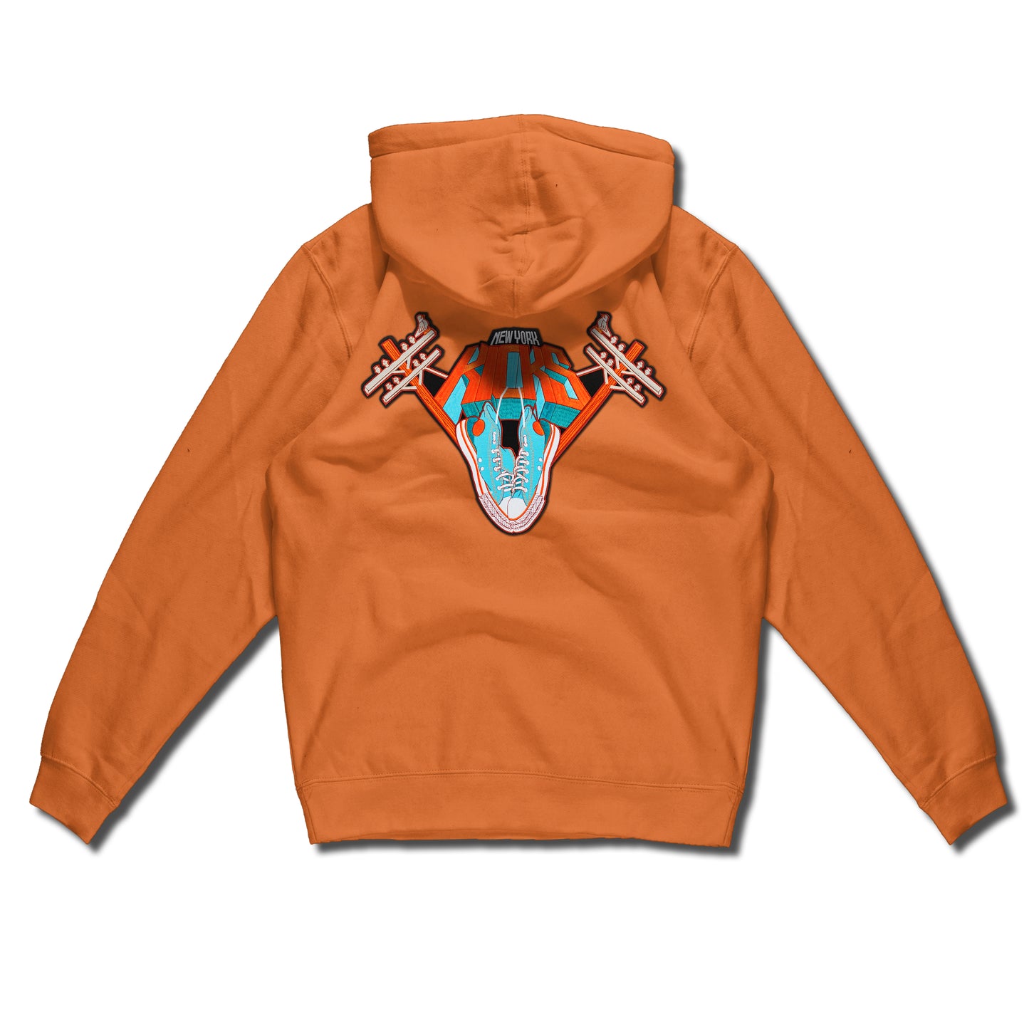 New York Kicks hand sewn embroidery on pullover hoody