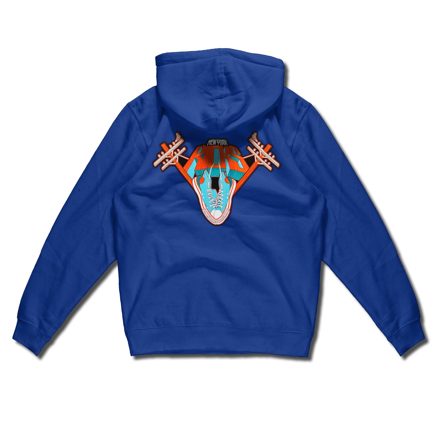 New York Kicks hand sewn embroidery on pullover hoody
