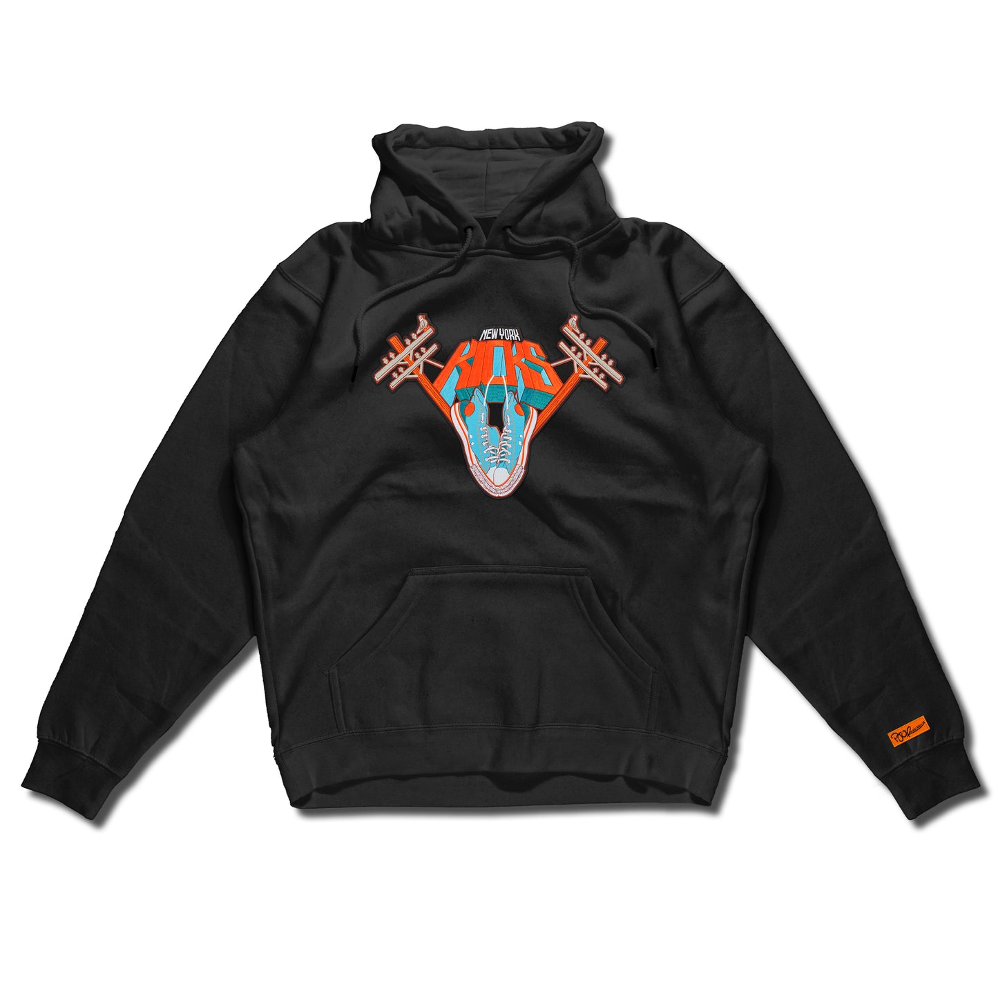 New York Kicks hand sewn embroidery on pullover hoody