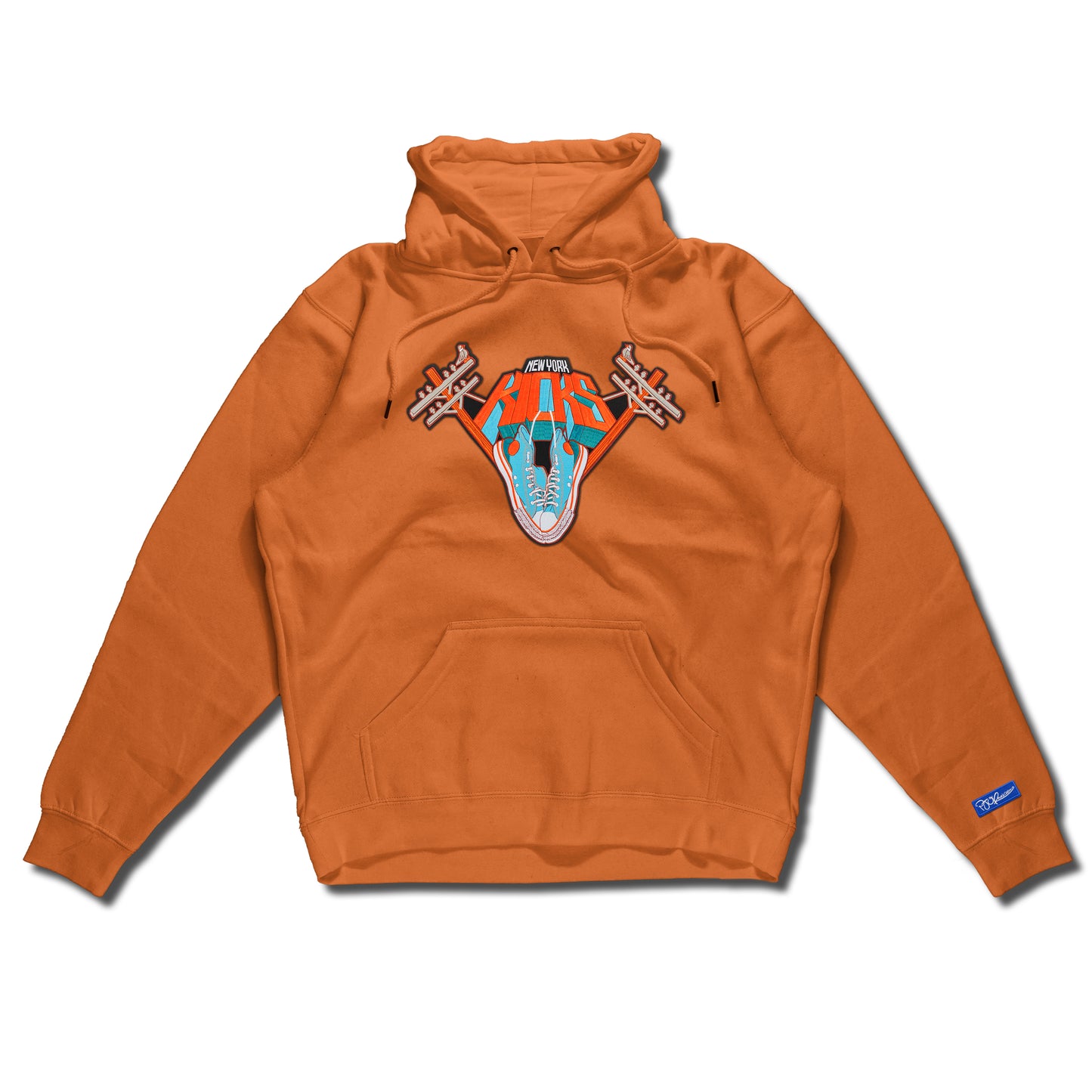 New York Kicks hand sewn embroidery on pullover hoody