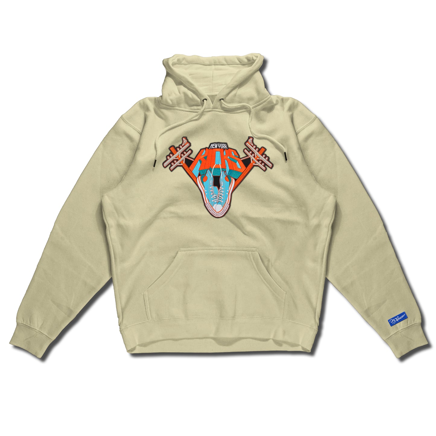 New York Kicks hand sewn embroidery on pullover hoody