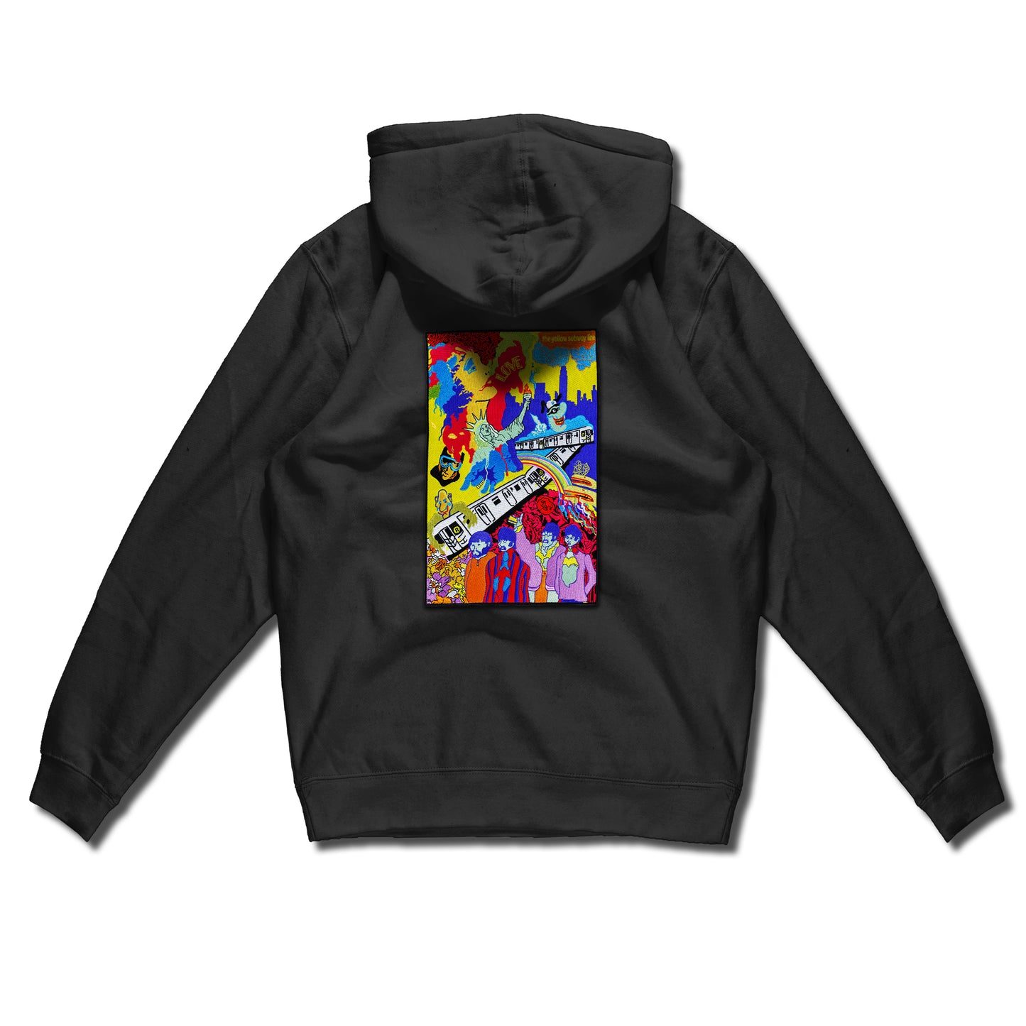 The Yellow Subway Line hand embroidery hoody pullover