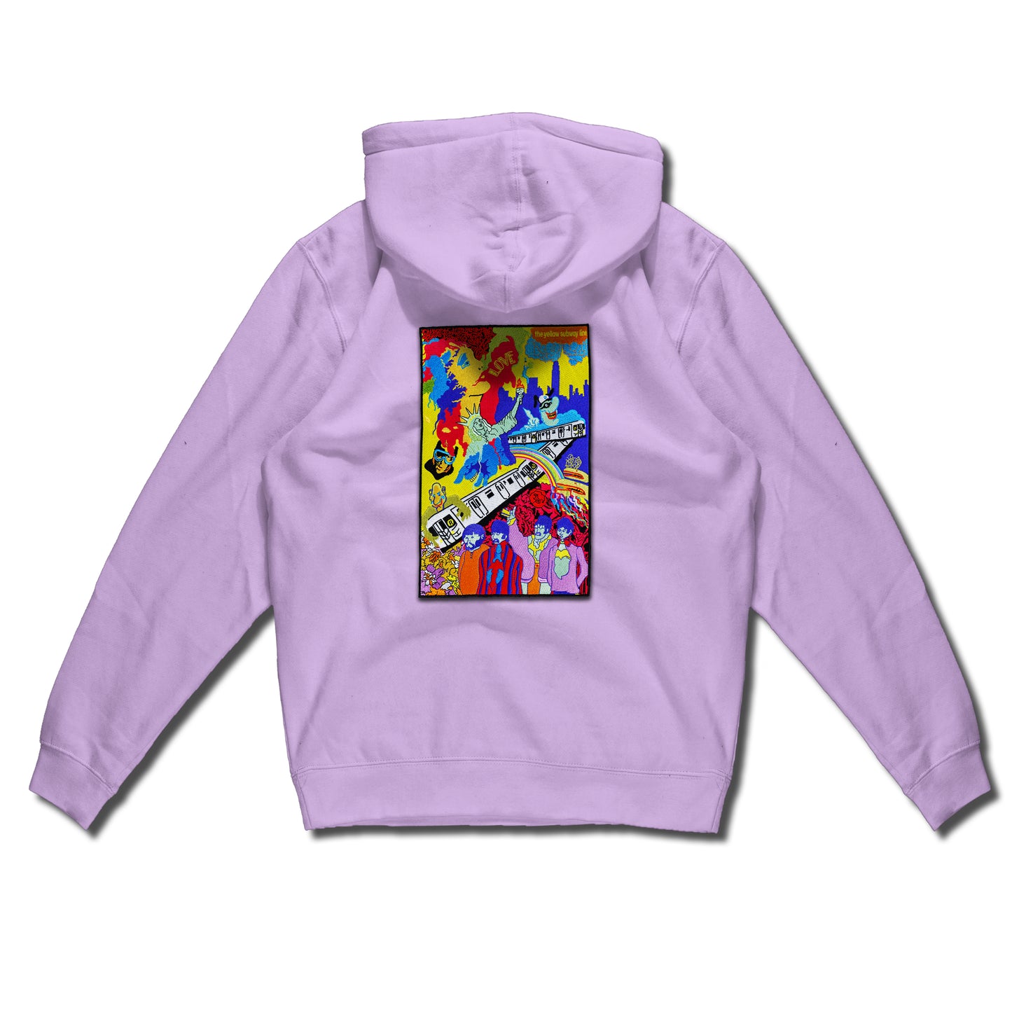 The Yellow Subway Line hand embroidery hoody pullover