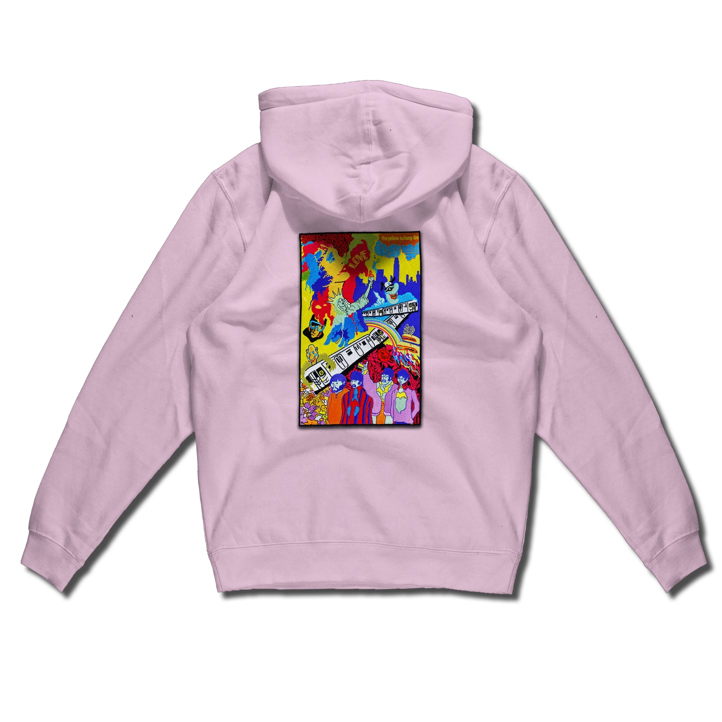 The Yellow Subway Line hand embroidery hoody pullover