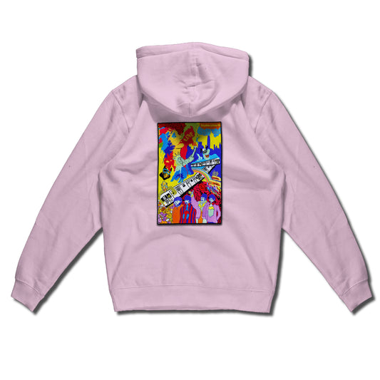 The Yellow Subway Line hand embroidery  hoody pullover