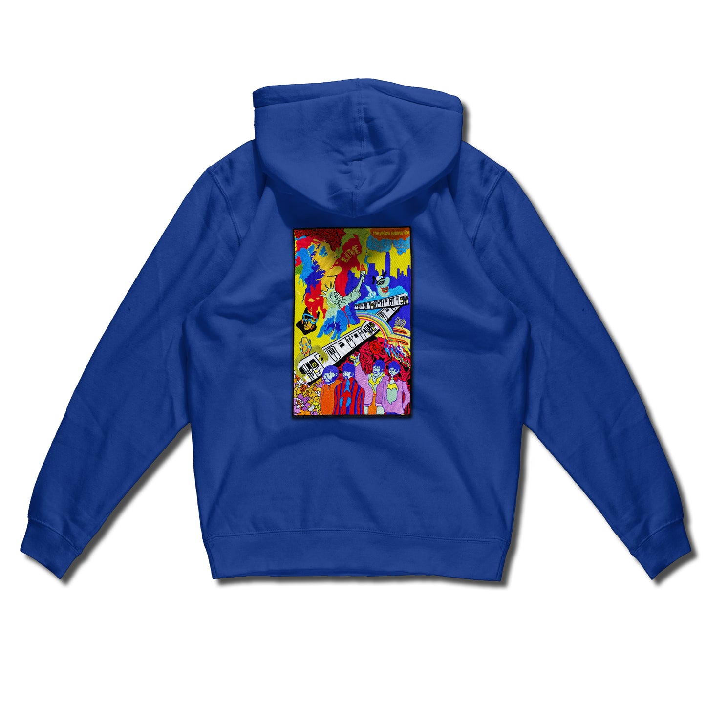 The Yellow Subway Line hand embroidery hoody pullover