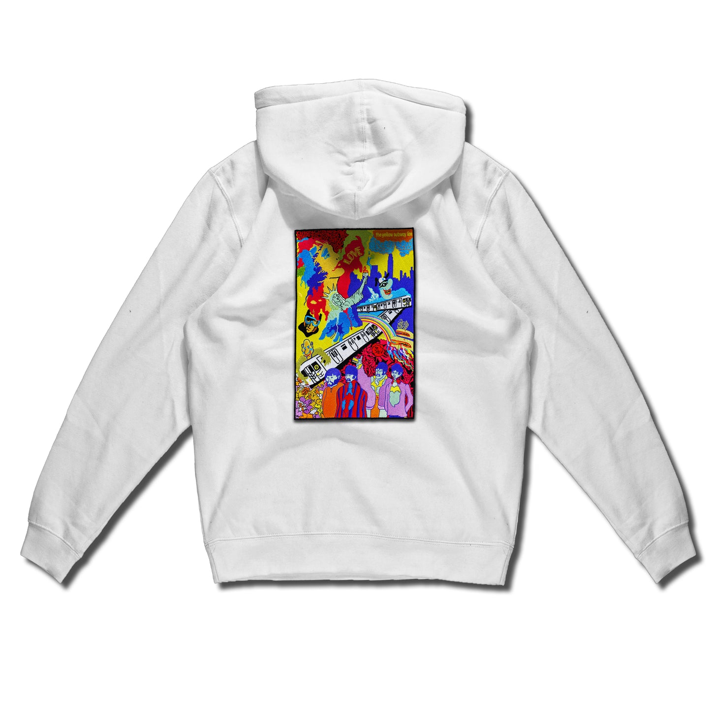 The Yellow Subway Line hand embroidery hoody pullover