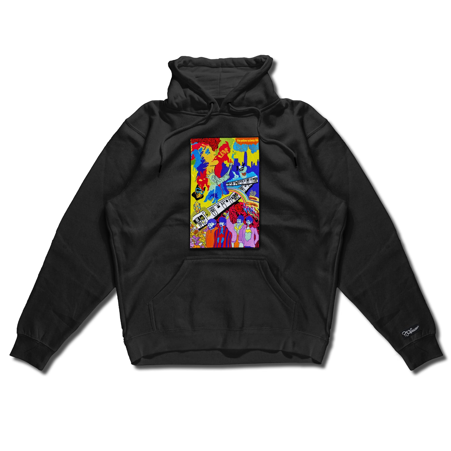 The Yellow Subway Line hand embroidery hoody pullover