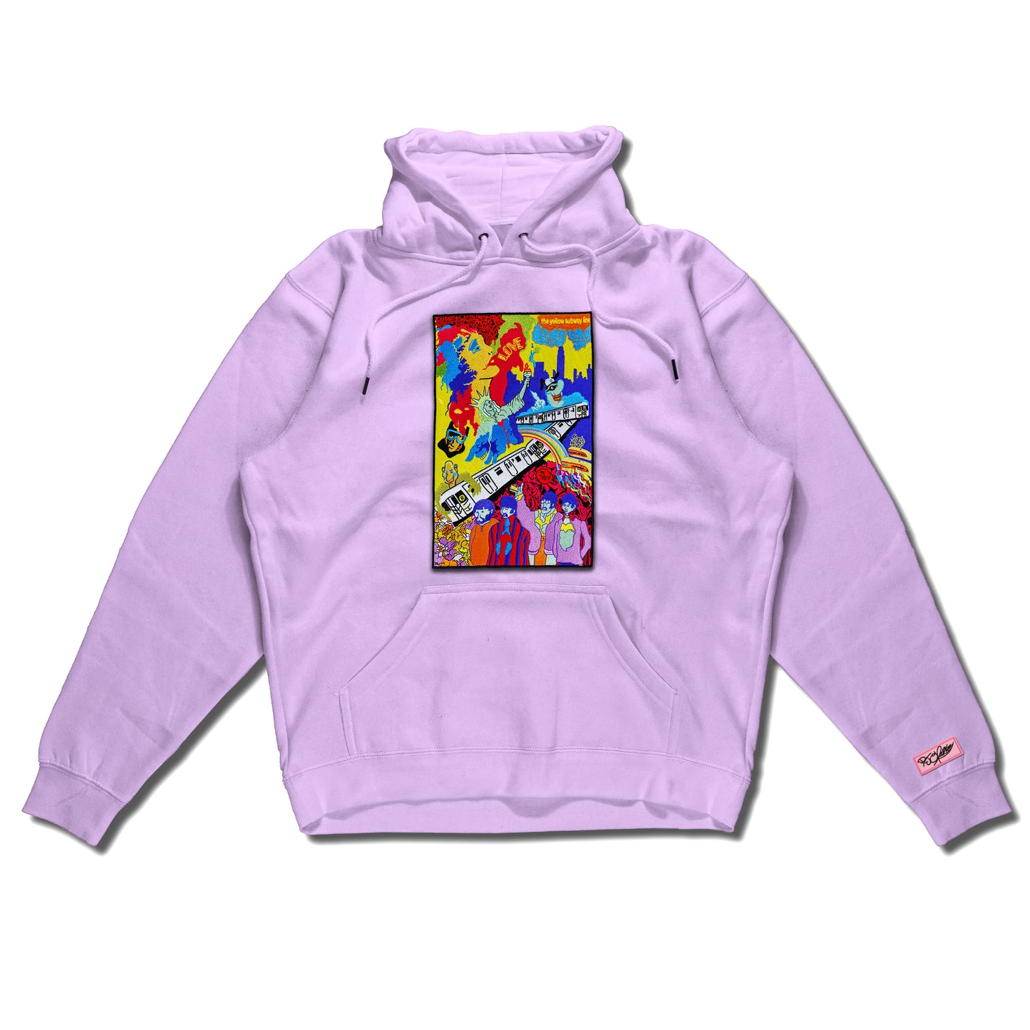 The Yellow Subway Line hand embroidery hoody pullover
