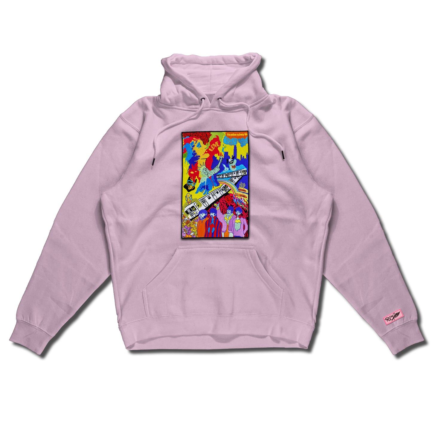 The Yellow Subway Line hand embroidery hoody pullover