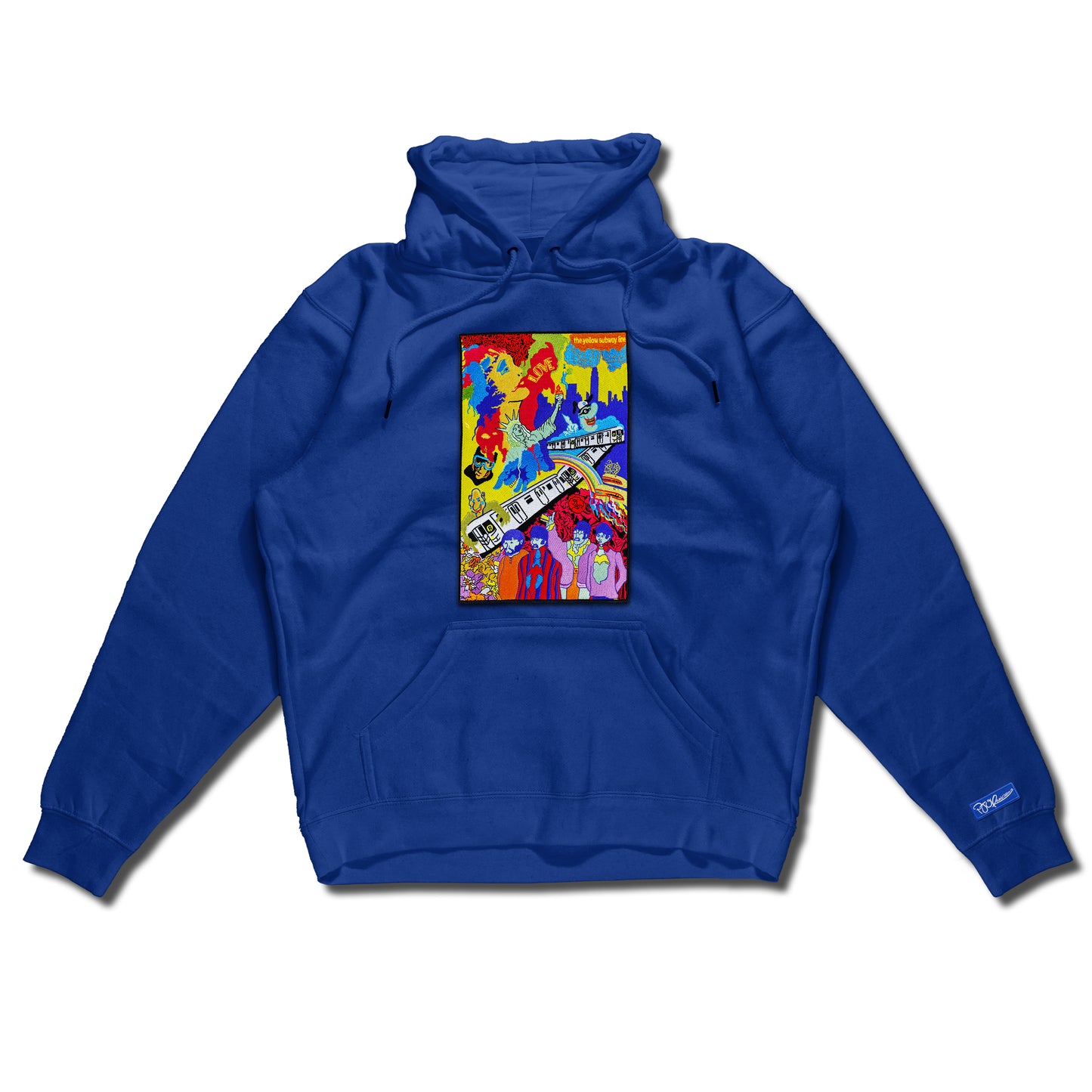 The Yellow Subway Line hand embroidery hoody pullover