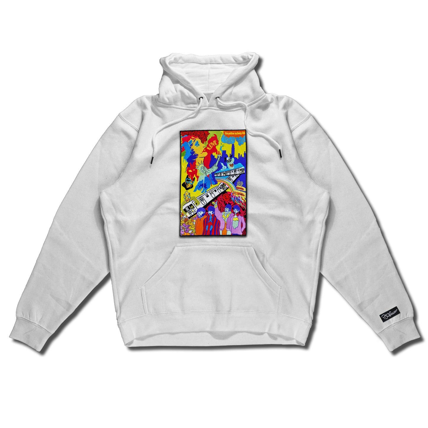 The Yellow Subway Line hand embroidery hoody pullover