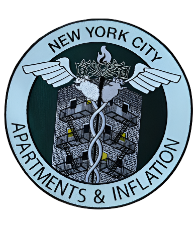 New York City Apartments & Inflation 13” sew on patch