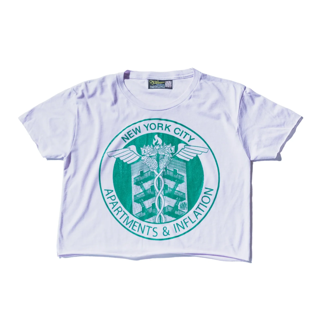 Apartments & Inflation Lavender Crop Tee
