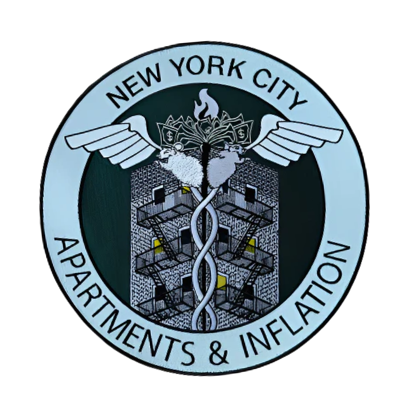 New York City Apartments & Inflation 11” sew on patch