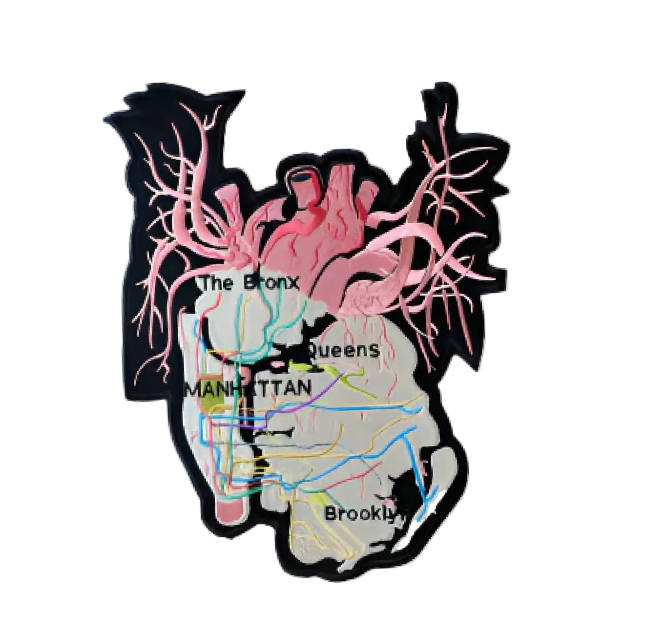 New York City Arteries 12” sew on patch