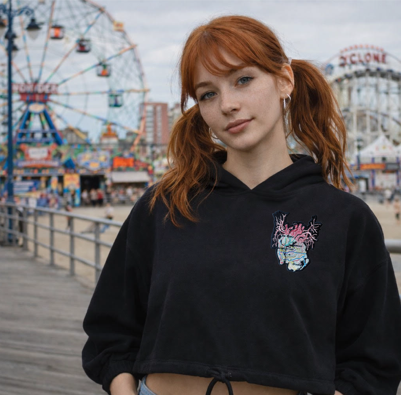 New York City Arteries Crop Hoody – PJ O'Rourke