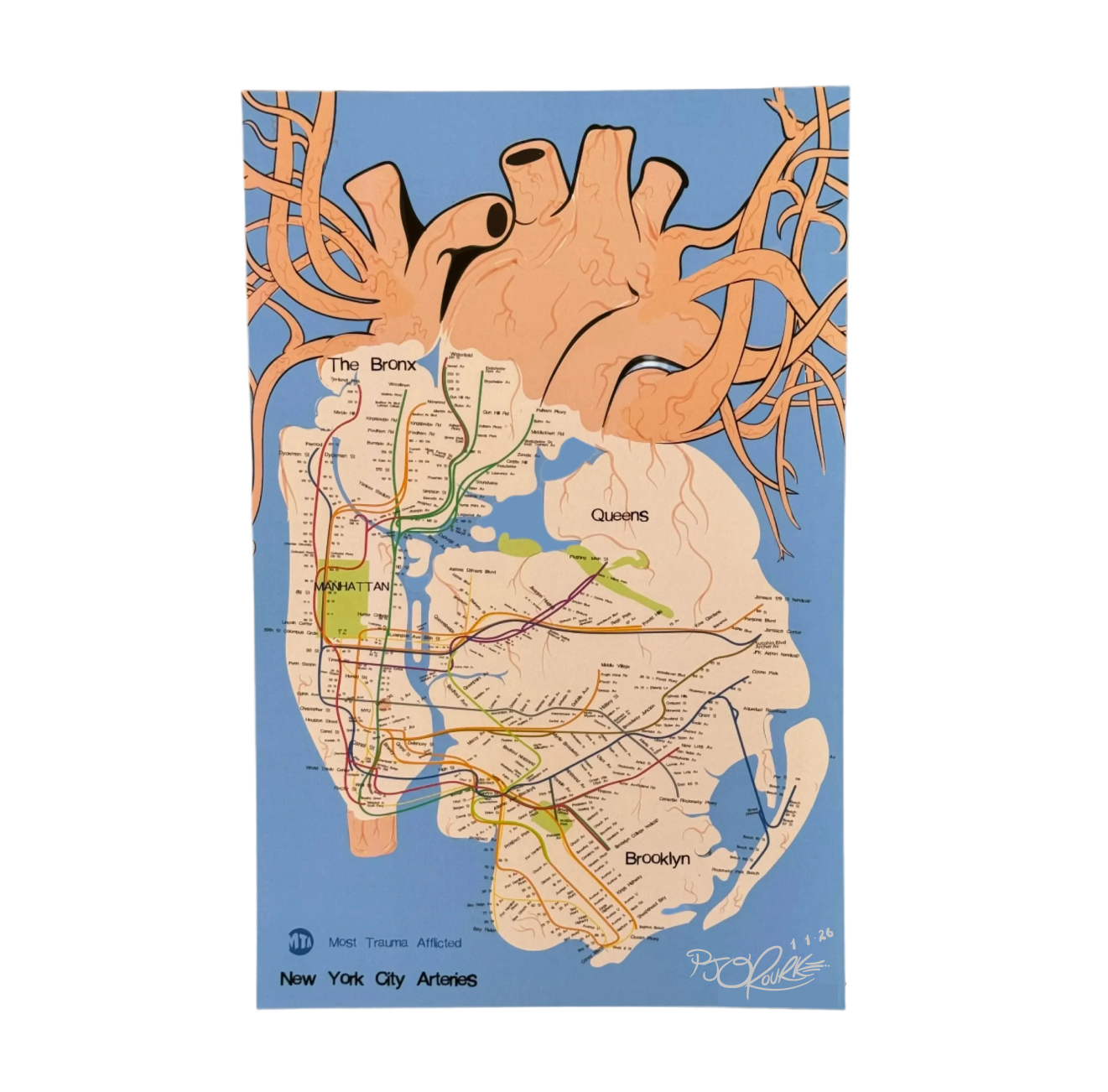 New York City Arteries Signed/ Unsigned Prints