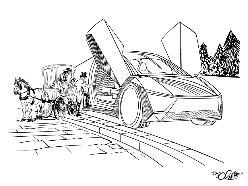 Buggy to Cybercab Prints