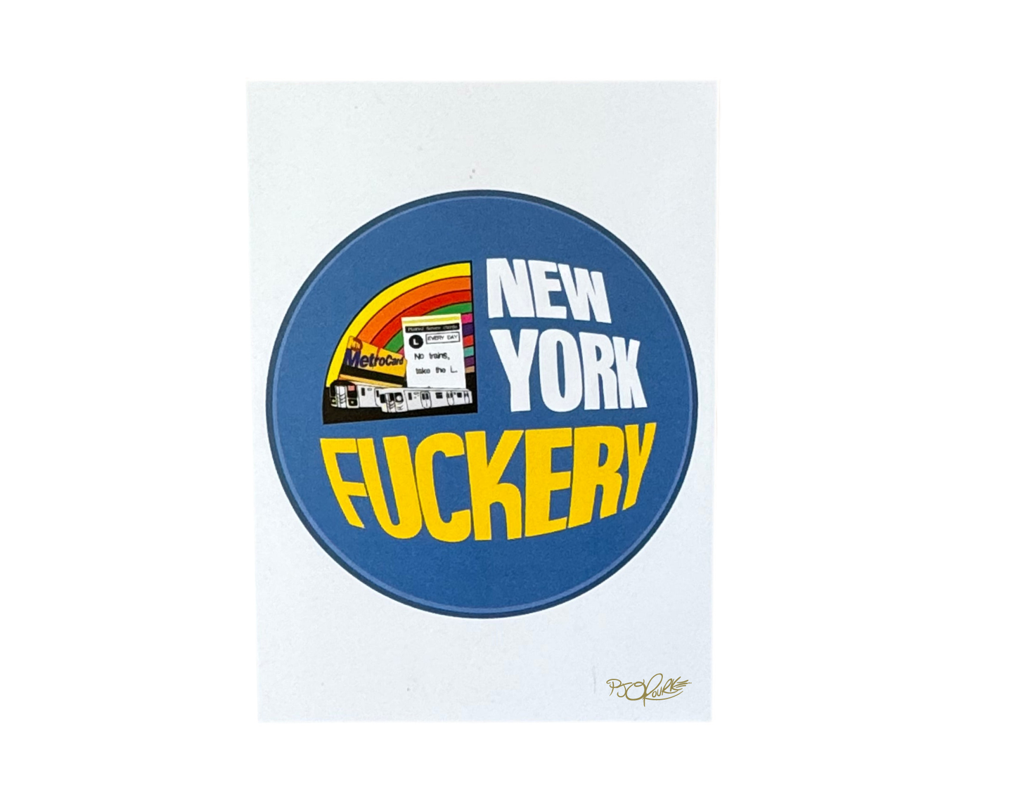 New York Fuckery post card
