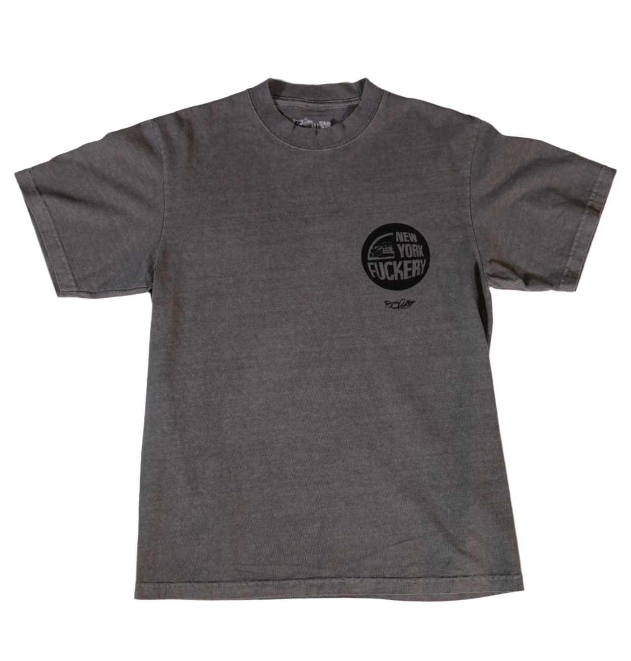 New York Fuckery Cement Gray Heavyweight Tee