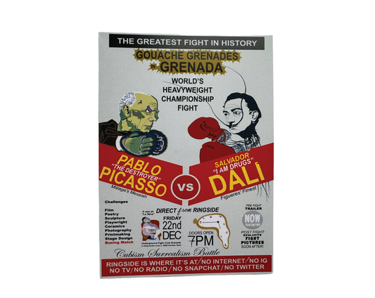 Picasso vs. Dali post card