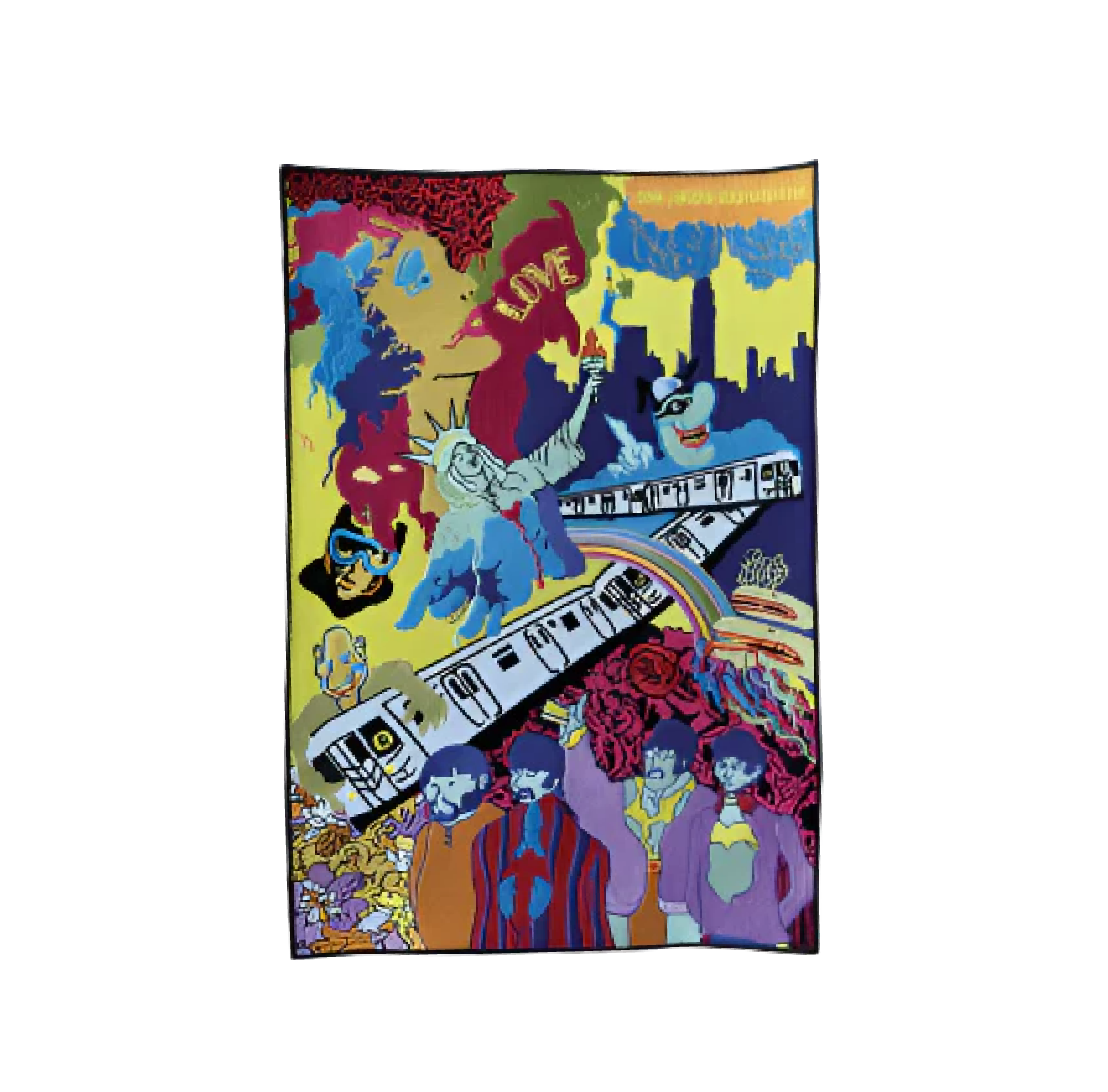 The Yellow Subway Line 13" sew on patch