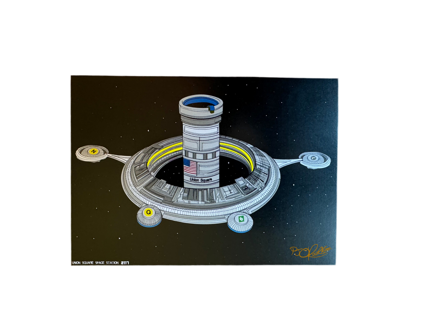Union Square Space Station post card