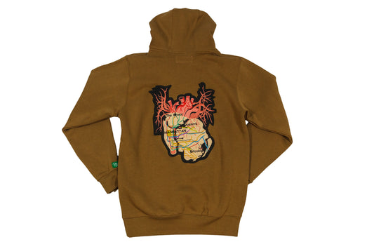 New York City Arteries embroidered toasted coconut 10 oz pullover hoody