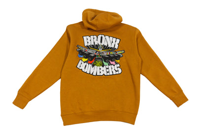 Bronx Bombers embroidered mustard 10 oz pullover hoody