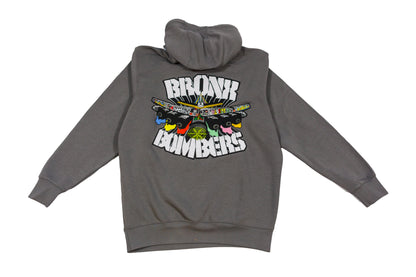 Bronx Bombers 10 oz. storm grey hoody