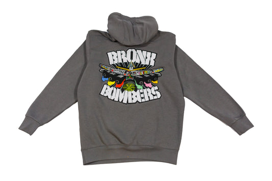 Bronx Bombers 10 oz. storm grey hoody