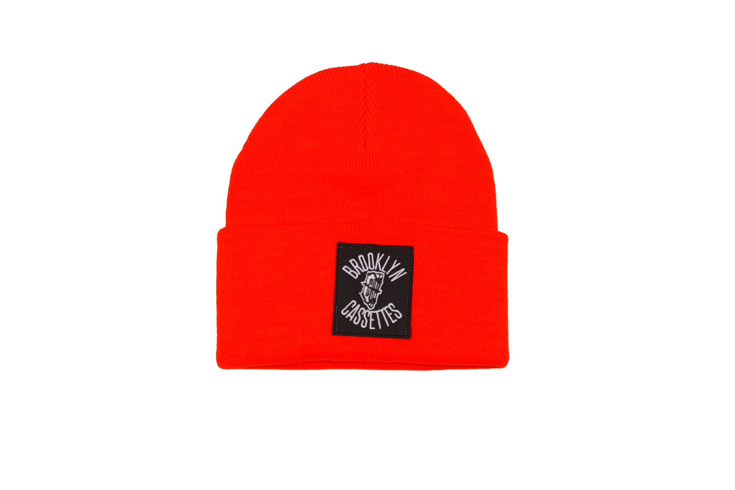 Brooklyn Cassettes bright orange beanie