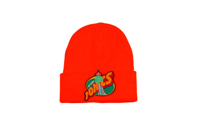 Hydroponics bright orange beanie