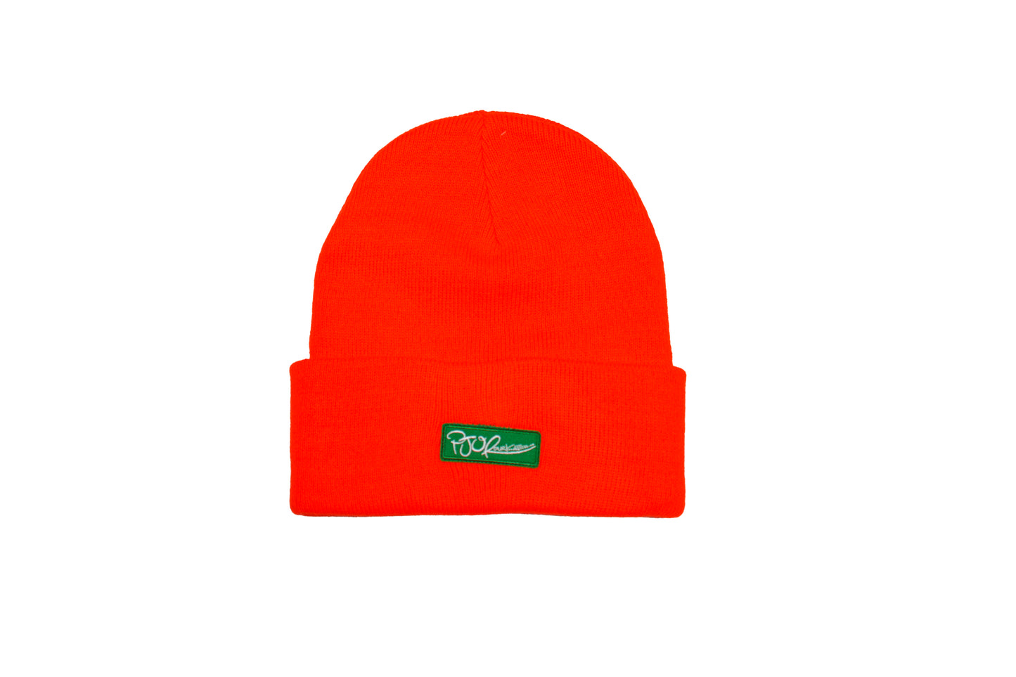 Hydroponics bright orange beanie