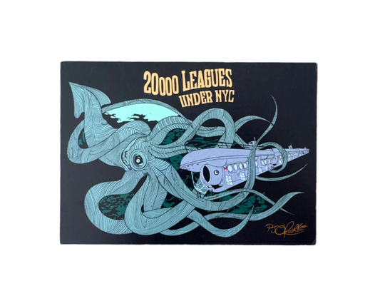 20,000 Leagues Under NYC post card