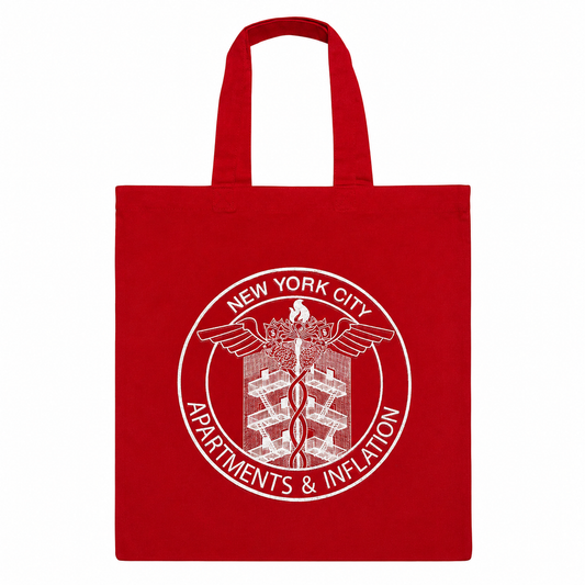 Apartments & Inflation Red Tote
