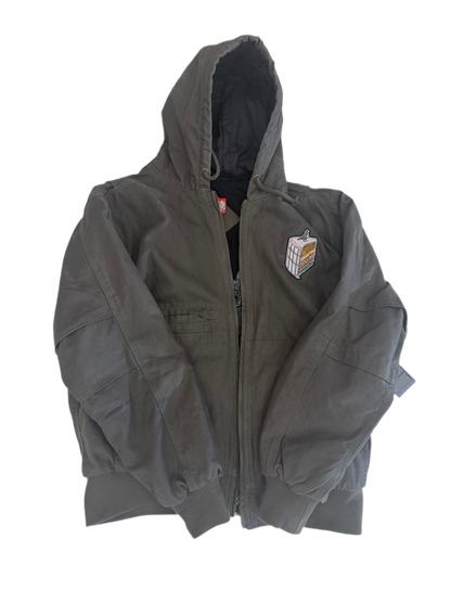 Layer Cake of New York heavyweight cotton canvas 12 oz.  metal zipper hooded weather resistant jacket